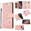 For Samsung Galaxy Note9 Skin Feel Embossed Sunflower Horizontal Flip Leather Case with Holder & Card Slots & Wallet & Lanyard(Rose Gold)