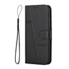 For vivo Y300 Global / V40 Lite IDN Stitching Calf Texture Buckle Leather Phone Case(Black)