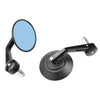 Motorcycle Electric Vehicle Modified Accessories Retro Circular CNC Hand Mirror Rear View Mirror(Black)