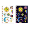 2 PCS Fluorescent Bronzing Waterproof Tattoo Stickers(JYG-006)