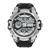 SANDA 6015 Men Multifunctional Waterproof Luminous Sports Watch(Black Silver)