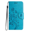 For Samsung Galaxy A56 5G Butterfly Flower Pattern Flip Leather Phone Case(Blue)