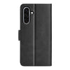 For Samsung Galaxy A36 Dual-side Magnetic Buckle Horizontal Flip Leather Phone Case(Black)