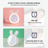 Creative Multifunctional Cartoon Time Rabbit Smart Alarm Clock(Pink)