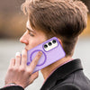 For Samsung Galaxy S23 5G MagSafe Frosted Translucent TPU + PC Full Coverage Phone Case(Dark Purple)