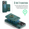 For iPhone 14 DG.MING K1 MagSafe Detachable Wallet RFID Back Cover Phone Case(Green)