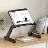 L03 Adjustable Lifting Reading Rack Book Holder Laptop Stand,Style Double Section Black
