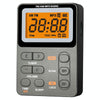 SH-01M Mini Portable Multifunctional Digital Display Two-Channel Radio, Size: US Version(Silver Gray)