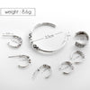 Bohemian Vintage C-shape Seven-Piece Alloy Earrings Set