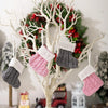 Mini Knitted Christmas Gift Socks Holiday Decorations(Gray)