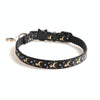 Star Moon Cat Collar, Adjustable Nylon, Black, 28cm