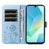For Samsung Galaxy A26 5G Global Dandelion Embossed Pattern Flip Leather Phone Case(Sky Blue)