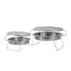 RG_011 Outdoor Round Folding Stainless Steel Barbecue Grill, Size: 22 x 14cm