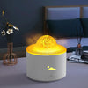 HX-130 Colorful Night Light Planet Desktop Flame Aromatherapy Humidifier, Spec: US Plug(White)