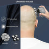 Single Machine 9 Knife Head Multifunctional USB Shaver Full Body Water Washing Shaver Men Hair Bald