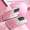 For Samsung Galaxy S24 Ultra 5G Gradient Glitter Flower All-inclusive Phone Case(Pink)