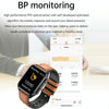 TK12 1.96 inch IP67 Waterproof Leather Band Smart Watch Supports ECG / Remote Families Care / Bluetooth Call / Body Temperature Monitoring(Brown)