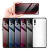 For Huawei P20 Pro Texture Gradient Glass Protective Case(Red)