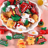 10pcs Christmas Mobile Phone Case Refrigerator Magnet Resin Accessories DIY Material, Style: Scarf