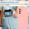For Samsung Galaxy A36 5G Skin Feel Card Contrast Color Button TPU Phone Case(Pink)