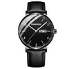 BINBOND B3820 30M Waterproof Ultra-thin Quartz Luminous Starry Watch, Color: Black Leather-Black-Black