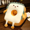 Students Double-sided Napping Pillow Office Nap Artifact Girls Sleeping Pillow, Style: L Toast Happy