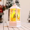 Christmas Flame Lantern Christmas Decoration LED Luminous Ornament Candlestick Lamp, Size: Large 77 x 77 x 195mm( White Elk)