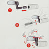 2 PCS Mini Universal Adjustable Rear View Mirror Rear Reflector for Bicycle / Mountain Bike