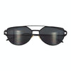 Unisex Fashion Color Film UV400 Reflective Sunglasses (Black + Dark Grey)