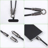 Type-C to 8 Pin Silicone Data Cable Phone Anti-lost Crossbody Lanyard, Length: 1.2m(Black)
