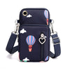 Crossbody Mobile Phone Bag Vertical Wallet Wrist Pouch With Arm Band for Women, Style: Blue Balloon