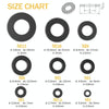 A5719 760 PCS 9 Sizes Black Carbon Steel Flat Washers Set
