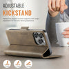 For iPhone 13 Pro AutSpace A11 Side Buckle MagSafe Magnetic RFID Phone Leather Case(Coffee)