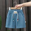 Boys Casual Sports Shorts Elastic Waistband Breechcloth, Size: 90cm(Navy Blue)