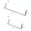 No-Punch Stainless Steel Over Door Towel Rack Cabinet Door Rag Hanging Holder, Length: 23.5cm Black