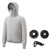 Men Summer Cooling Air-Conditioning Clothes Jacket Include 2 5V Portable Fans, Size: XXXL(Gray)