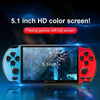 X7 Plus Retro Classic Games Handheld Game Console with 5.1 inch HD Screen & 8G Memory, Support MP4 / ebook(Yellow + Red)