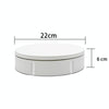 22cm Charging Rotating Display Stand Video Shooting Turntable, Load: 50kg, Power Plug:US Plug(White)