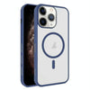 For iPhone 11 Pro Frosted Translucent Side Ice Fog Cooling MagSafe Phone Case(Blue)