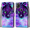 For Alcatel 3X 2020 Coloured Drawing Cross Texture Horizontal Flip PU Leather Case with Holder & Card Slots & Wallet & Lanyard(Tiger Drinking Water)