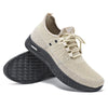 D06 Men Spring Flying Knitting  Shoes Lace Up Sports Casual Shoes, Size: 42(Beige)