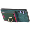 For Samsung Galaxy Note20 Retro Splitable Magnetic Stand Card Bag Leather Phone Case(Green)