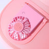 USB Rechargeable Fan Hat Summer Sunshade Large Brim Empty Top Sun Hat(Orange Red)