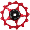 MEROCA Metal Bearings Mountain Bike Road Bike Rear Derailleur Guide Wheel 11T/13T Guide Wheel, Specification:13T, Color:Red