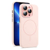 For iPhone 13 Pro Max AG Fine Hole Liquid Silicone MagSafe Magnetic Phone Case(Pink)