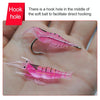 10 PCS 4cm Fishing Soft Artificial Shrimp Bait Lures Popper Poper Baits with Hook(Transparent)