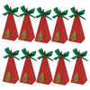 10pcs Christmas Candy Boxes Triangle New Year Party Xmas Gift Paper Packaging Box, Style: Xmas Tree