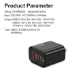 45PQ 45W PD25W + QC3.0 20W USB Super Fast Charger with Type-C to 8 Pin Cable, US Plug(White)