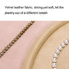 32x18x1.8cm Jewelry Tray Ring Velvet Leather Oval Empty Plate Earrings Necklace Jewelry Display Plate(Pink)