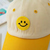 C0408 Spring Smiley Pattern Baby Peaked Cap Sunscreen Shade Baseball Hat, Size: 48-52cm(Yellow)